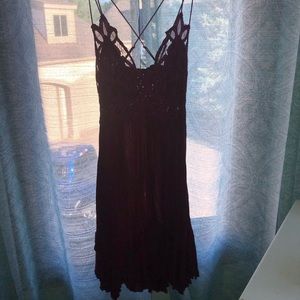 Free People Burgundy Short Dress
